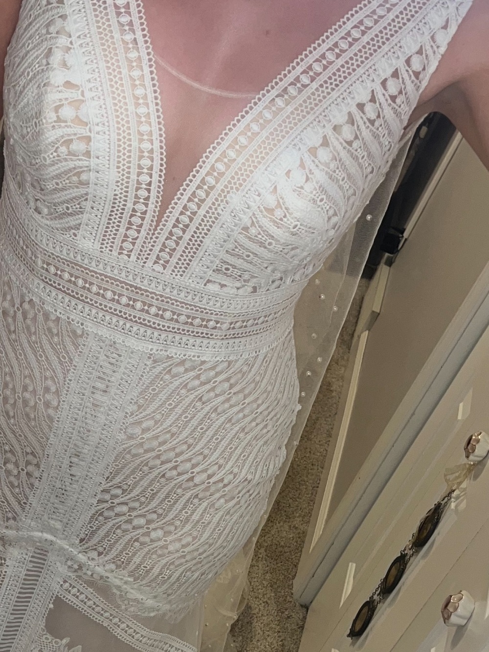 Gabbiano Italian lace mermaid gown - Picture 3 of 4